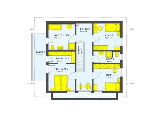 Grundriss Sunshine 154 Variante 4