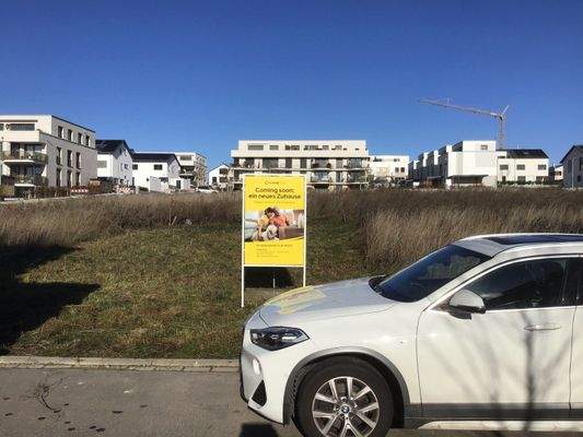 Blick auf ie Baugrundstücke