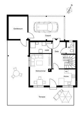 Grundriss EG ohne Maßstab