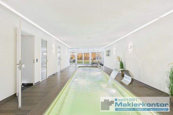 Schwimmbad mit Zugang zur Terrasse EG