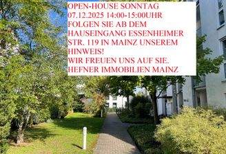 Open House So. 07.12.2025 14:00-15:00Uhr!