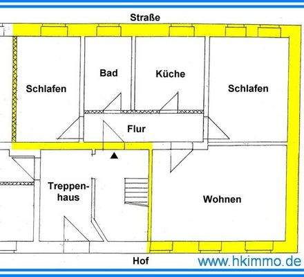 3-Raumwohnung in Wulfen - Grundriss