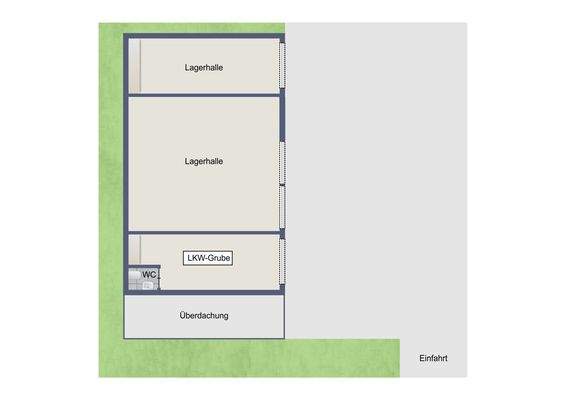 Grundriss Hallengebäude