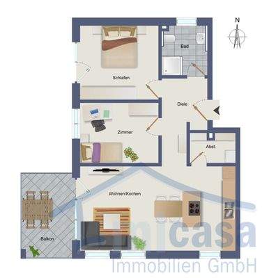 Grundriss Wohnung-Nr. 2