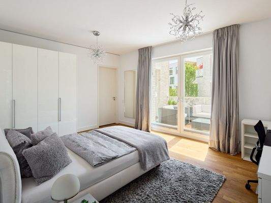 Schlafzimmer mit Terrasse