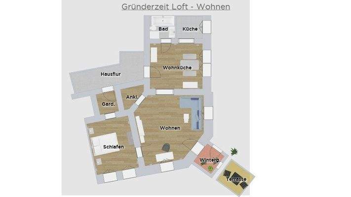 Grundriss Wohnen