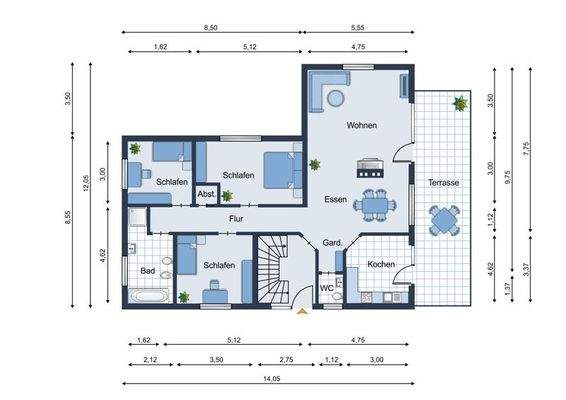 Erdgeschosswohnung mit Gartennutzung
