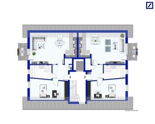 farbiger Grundriss DG