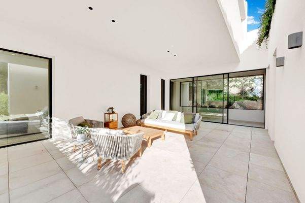 Outside living area in villa in Portals Nous 2