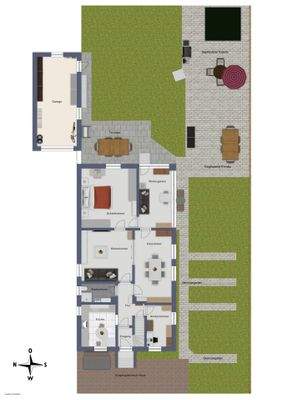 Grundriss - EG mit Außenbereich