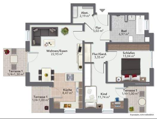 Grundriss Erdgeschoss W1