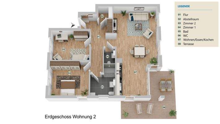 Grundriss Wohnung 2