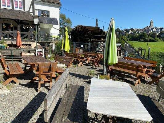 Blick auf das Wasserrad