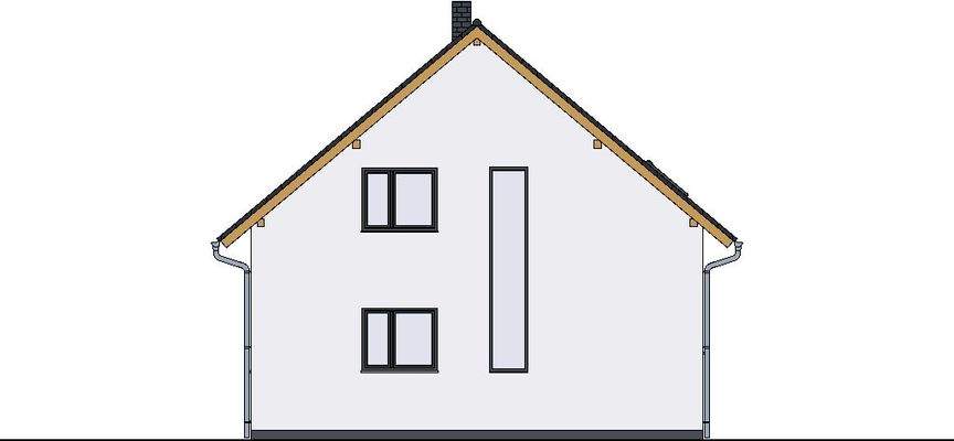 linke Hausseite mit Treppenaufgang