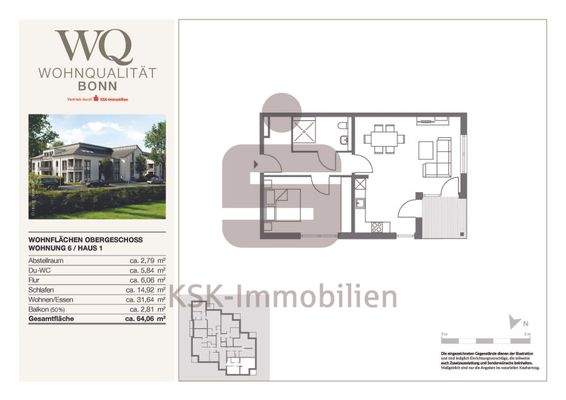 Grundriss Haus 1 Wohnung 6