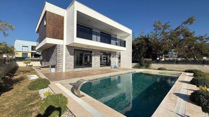 New-Built Detached Villa with Sea View and Pool in Kuşadası