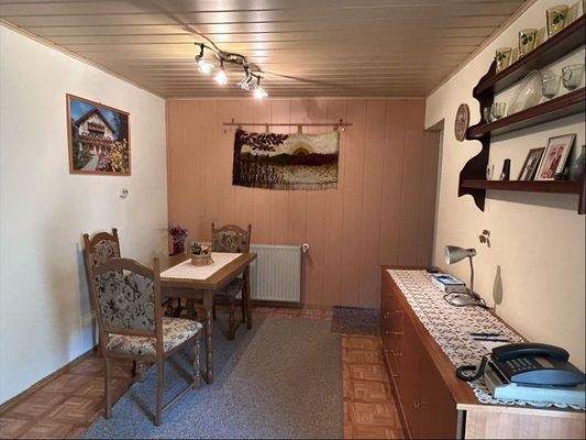 Essecke im Wohnzimmer