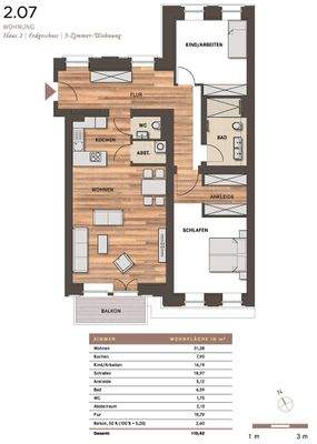 Grundriss - Maßstab 1:100 bei entsprechendem Heranzoomen