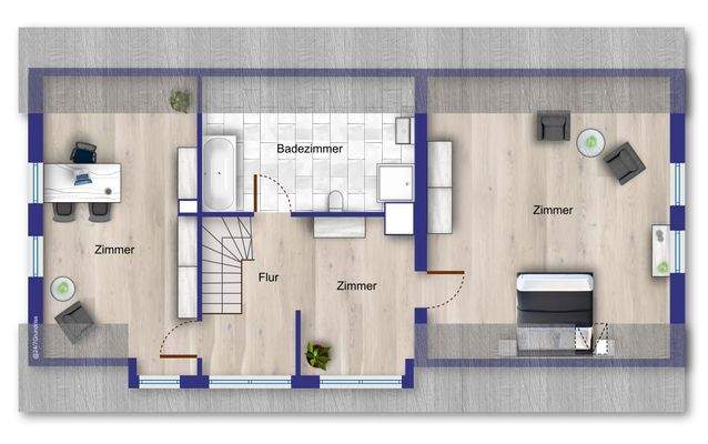 Grundriss Dachgeschoss (aktuell entkernt) 