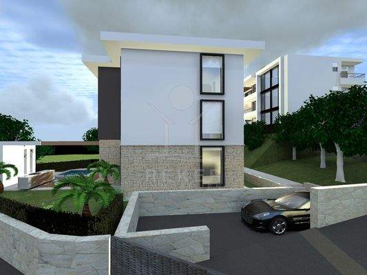 Parken Sie vor dem Haus