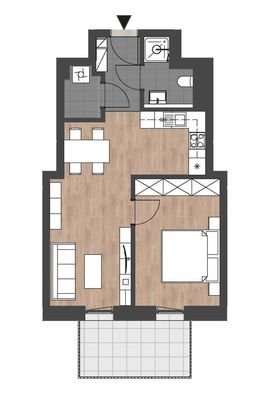 Grundriss-2-Zimmerwohnung