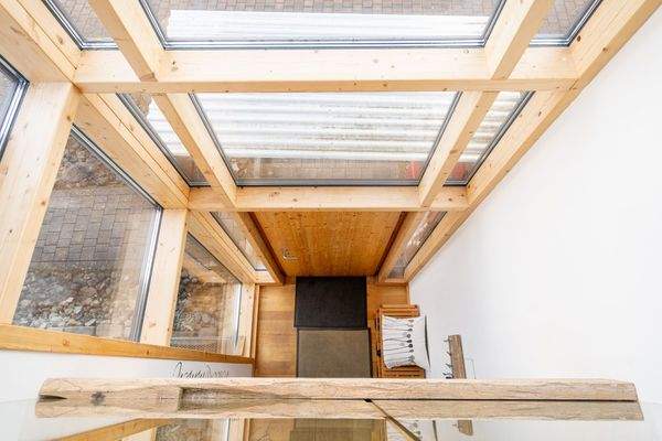 Blick von oben in den Eingangsbereich