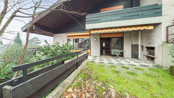 Terrasse Esszimmer mit Außenkamin