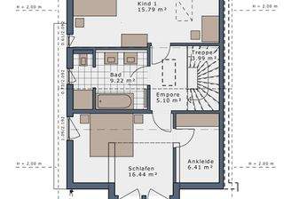 Grundriss Obergeschoss