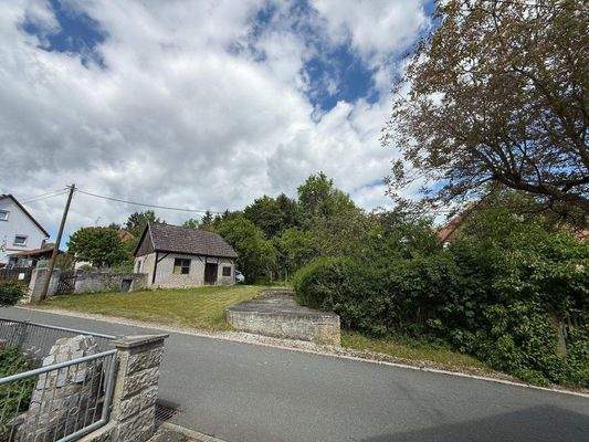 Blick auf das Grundstück