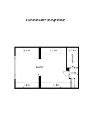 unbemaßte Grundrissskizze DG
