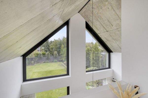 Sichtbeton Dach und Grünblick 