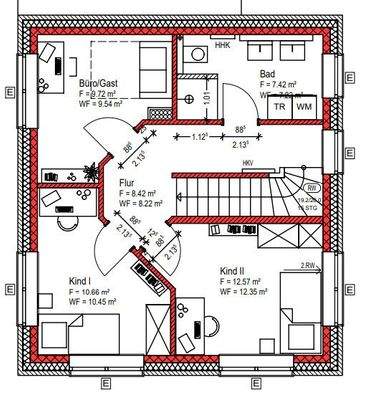 Grundriss Obergeschoss