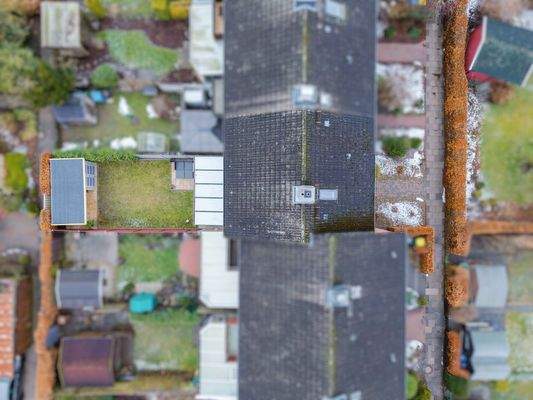 Grundstück in Vogelperspektive