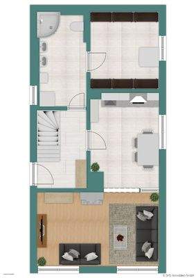 Grundriss-Skizze Erdgeschoss