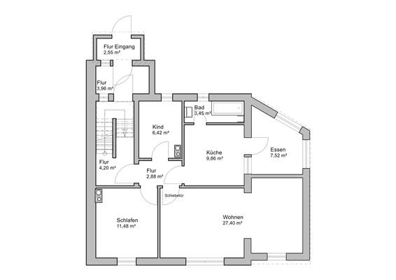 Wohnung 1 im Erdgeschoss