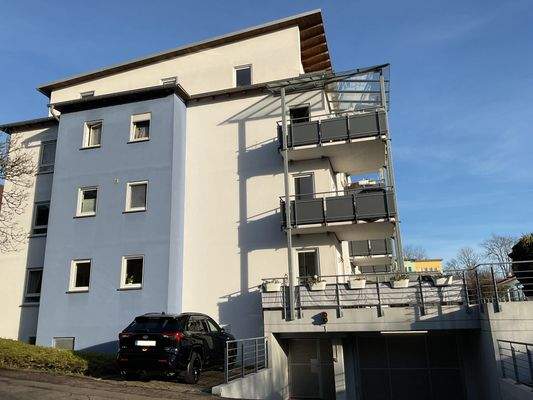 Seitenansicht vom Haus