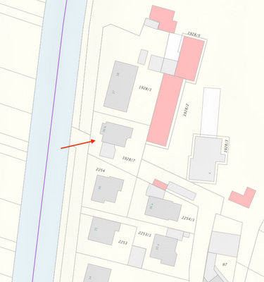 Lageplan mit Pfeil