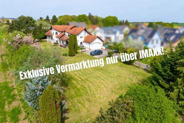 Ansicht Luftbild von vorme mit möglichem Baufenster/Baugrundstück