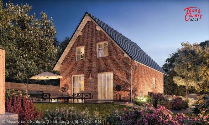 Ansicht Garten Klinkerfassade