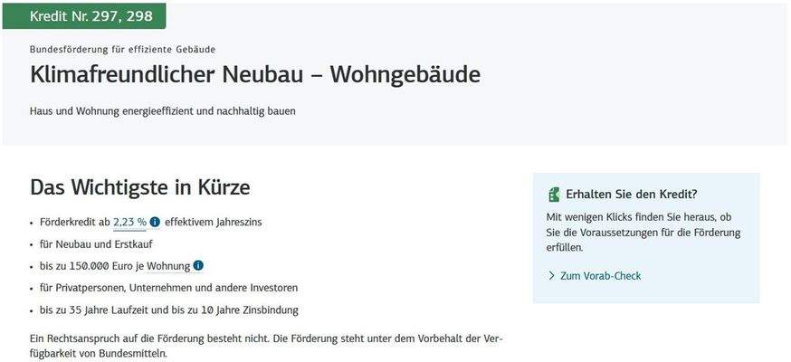 KfW-Programm 297, 298 Stand: 09.09.2025