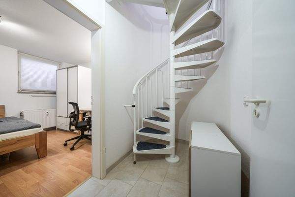 Wendeltreppe in Untergeschoss