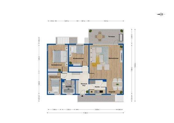 Hauptbungalow - Erdgeschoss