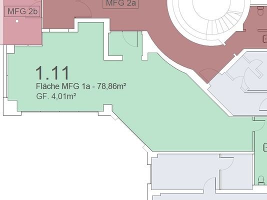 Grundriss EG (1.11) mit ca. 83 m²