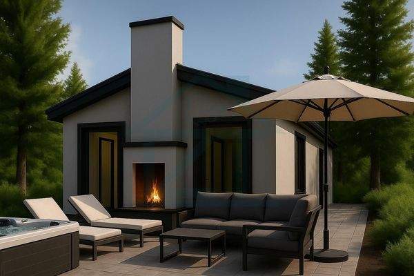 Mini Villa mit Kamin und Jacuzzi