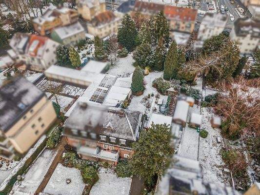 Blick auf das Grundstück