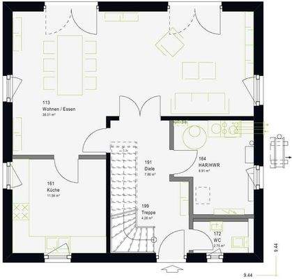 Grundriss Erdgeschoss
