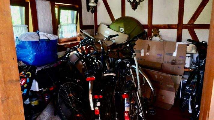 Gartenhaus als Fahrradraum