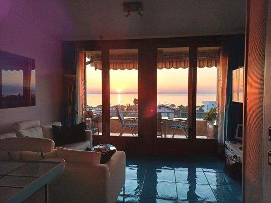 Sonnenuntergang vom Wohnzimmer