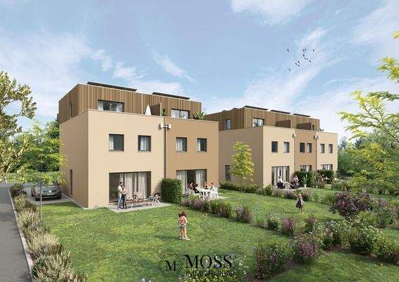 Visualisierung Rückseite Doppelhaus