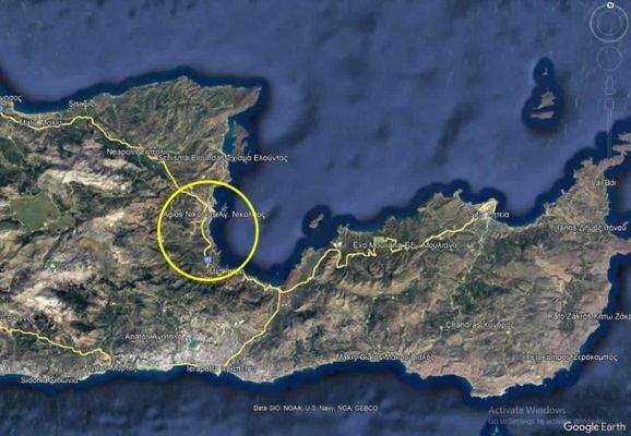 Kreta, Ammoudara bei Agios Nikolaos : Baugrund mit Meerblick in Stadt- und Strandnähe zu verkaufen